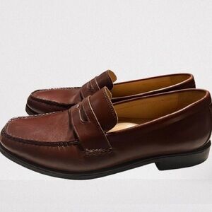 Johnston & Murphy Rich Brown Leather Loafers